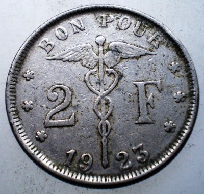 1.552 BELGIA 2 FRANCS FRANCI 1923 BELGIQUE foto
