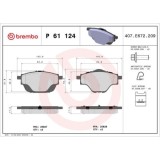 Placute frana Citroen C4 Grand Picasso 2 (Da), C5 Aircross (A), C5 X (Nd), DS 4 2 (F), DS 7 Crossback (J4), Opel Astra L (O5), Grandland X (A18), Peu, BREMBO