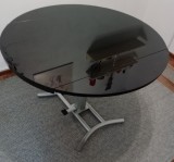Masa Mobexpert 105 cm. sticla neagra transformabila