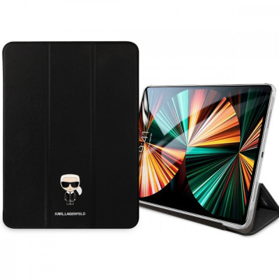 Husa de protectie tableta Karl Lagerfeld pentru iPad Pro 12.9, Metal Saffiano, Negru foto