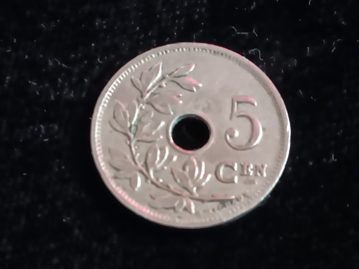 C50 - Moneda foarte veche - Belgia - 5 centimes - 1925