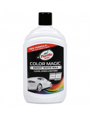 Solutie polish auto Turtle Wax Color Magic Plus Alb 500ml foto