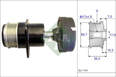 INA 535 0157 10 Sistem roata libera, generator foto