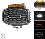 Cumpara ieftin Proiector LED Halogen cu 3 functii - DRL alb portocaliu si lumina de avertizare cu 4 moduri, rezistent la apa, 12-24V, 1400LM, IP67, IP69, ECE-R10