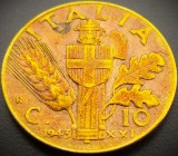 Cumpara ieftin Moneda istorica 10 CENTESIMI - ITALIA FASCISTA, anul 1943 * cod 4980 = excelenta + patină, Europa