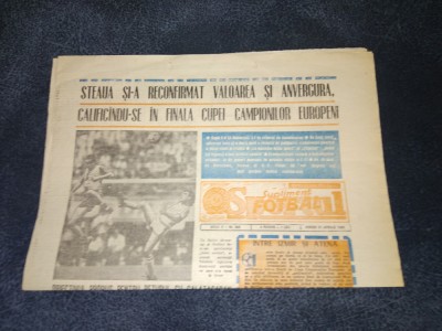 ZIARUL SPORTUL SUPLIMENT FOTBAL 21 APRILIE 1989 STEAUA SE CALIFICA IN FINALA foto