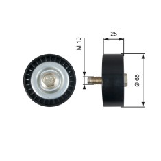 GATES T36322 DriveAlign&reg; Rola ghidare/conducere, curea transmisie