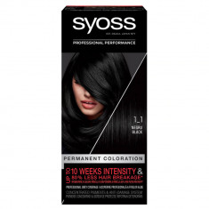 Vopsea de Par Permanenta SYOSS Color Baseline 1-1, Negru, 115 ml, Vopsea de Par, Vopsea de Par Permanenta, Vopsea de Par Syoss, Vopsea de Par Syoss Co