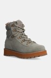 Roxy pantofi de piele intoarsa Bradie culoarea verde, cu toc plat, izolat, ARJB700758