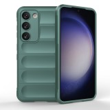 Husa pentru samsung galaxy s23 plus, antisoc, margini cu striatii, design minimalist, green