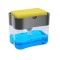 Dozator Detergent Vase MRG M938, Dispenser Sapun cu Suport Burete, Gri C938