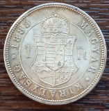 (A93) MONEDA DIN ARGINT UNGARIA - 1 FORINT 1883, DETALII SUPERBE, LUCIU BATERE, Europa