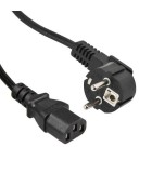 Cablu de alimentare PC 1.8m tata 90* la mama 3x0.75mm2 negru