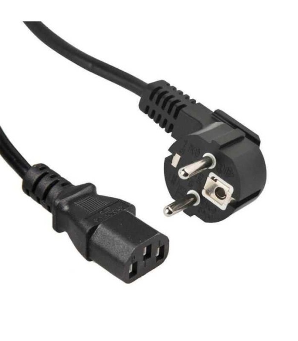 Cablu de alimentare PC 1.8m tata 90* la mama 3x0.75mm2 negru