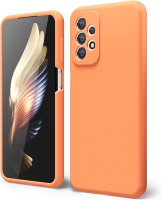 Husa din silicon compatibila cu Samsung Galaxy A23 5G, silk touch, interior din catifea, Portocaliu foto