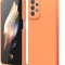 Husa din silicon compatibila cu Samsung Galaxy A23 5G, silk touch, interior din catifea, Portocaliu