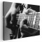 Tablou chitara cantaret detaliu alb negru 1607 Tablou canvas pe panza CU RAMA 30x40 cm