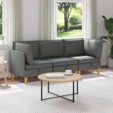 Cumpara ieftin Set de canapea modulara cu spatiu de stocare 3 buc. Gri inchis