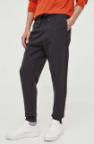 BOSS pantaloni de trening din bumbac CASUAL culoarea gri, uni 50472661, Boss Orange