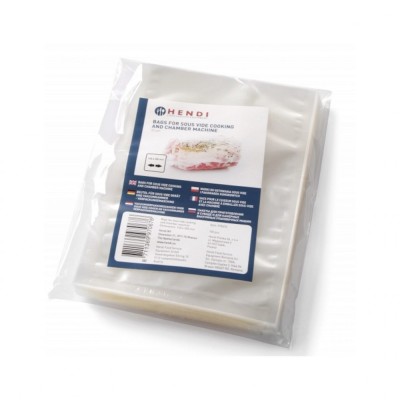 Set 100 pungi vacuum netede 200x300 mm, Hendi, 2 straturi, 65 microni grosime, filtru UV, DNH970614 foto