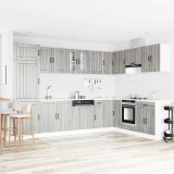 vidaXL Dulap de bucătărie Lucca 2 pcs Gri deschis 80 x 46 x 81.5 cm
