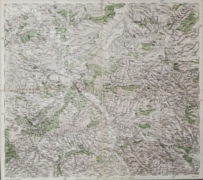 HARTA ZONEI KRAGUJEVA - KRUSEVAC - PIROT , SCARA 1 : 300.000, 1881 foto