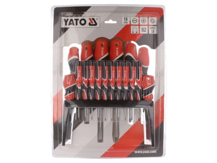 Set șurubelnițe Torx, Phillips, plată 18 buc.