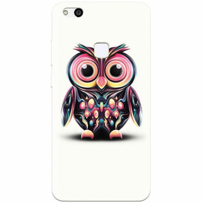 Husa silicon pentru Huawei P10 Lite, Colorful Owl Illustration foto