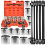 Trusa Extractoare Rulmenti 27 Piese Verke - Extractoare cu Surub M10-M18, Adaptoare 44-90mm - Set Profesional