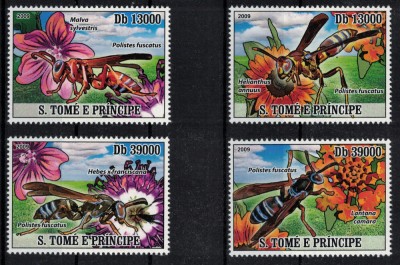 S. TOME E PRINCIPE 2009 -Albine si flori /serie completa MNH foto
