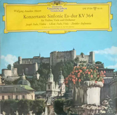 Disc vinil, LP. Konzertante Sinfonie Es-dur KV 364 (F&amp;uuml;r Violine, Viola Und Orchester)-Wolfgang Amadeus Mozart, foto