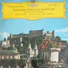 Disc vinil, LP. Konzertante Sinfonie Es-dur KV 364 (Für Violine, Viola Und Orchester)-Wolfgang Amadeus Mozart,