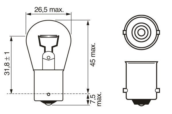 Bec 6V P21w 21W Pure Light Set 10 Buc Bosch 499842 1 987 302 607