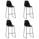 Cumpara ieftin Scaune de bar, 4 buc., negru, plastic