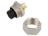 Conector M9 Mamă Aurit 125V IP40 5-PIN Drept