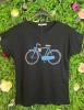 Tricou Negru din Bumbac cu Imprimeu Funny
