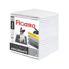 COVORAS ABSORBANT PENTRU CAINI FIGARO, CU CARBUNE ACTIV 60X60CM (50BUC PCH)