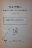 BULETINUL INSTITUTULUI DE LITERATURA PE ANUL 1927 PESIMISMUL LUI EMINESCU