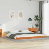VidaXL Cadru de pat Maro ceruit 180 x 220 cm Lemn masiv de pin