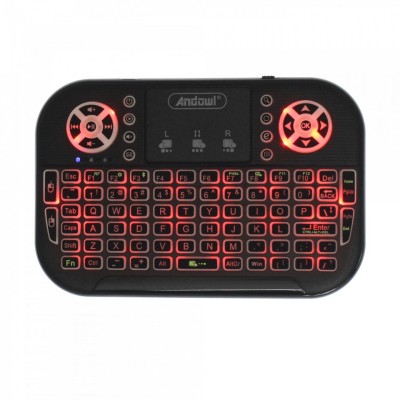 Mini Tastatura Wireless cu Touchpad K700C, Neagra foto