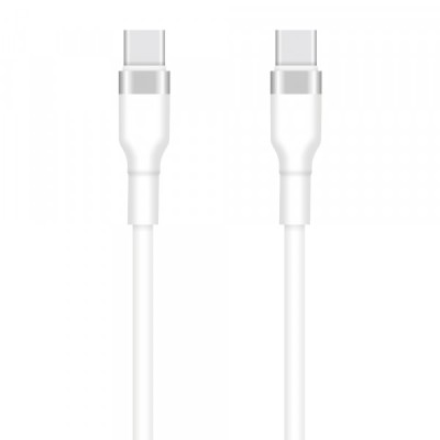 Cablu Date si Incarcare USB-C - USB-C Setty, 60W, 1m, Alb foto