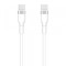 Cablu Date si Incarcare USB-C - USB-C Setty, 60W, 1m, Alb