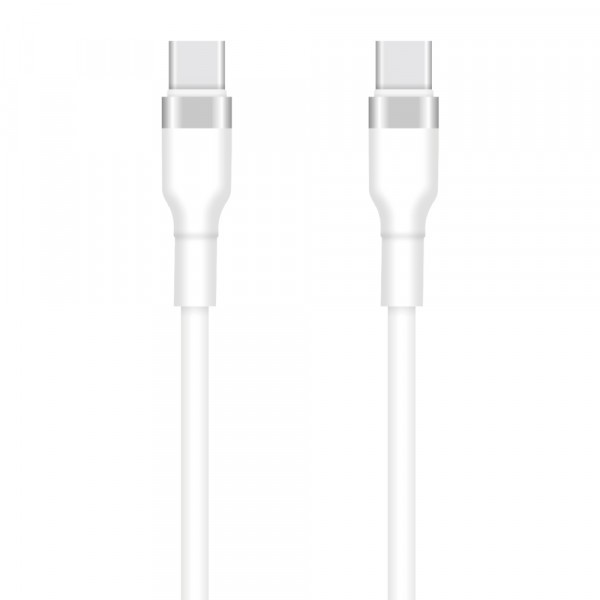 Cablu Date si Incarcare USB-C - USB-C Setty, 60W, 1m, Alb