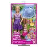 BARBIE FAMILY AND FRIENDS SET PAPUSA BARBIE SI PAPUSA CHELSEA, Mattel