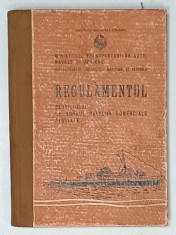 REGULAMENTUL SERVICIULUI LA BORDUL NAVELOR COMERCIALE FLUVIALE 1965, PREZINTA SEMNE DE UZURA SI SUBLINIERI *