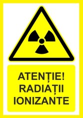 Placuta atentie radiatii ionizante foto