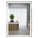 HOMCOM Oglinzi de baie, oglindă pentru baie cu LED-uri cu comutator tactil, Alb | Aosom Romania