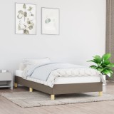 vidaXL Cadru de pat, gri taupe, 90 x 200 cm, material textil