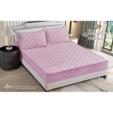 Cumpara ieftin Topper Saltea/Husa de pat matlasata si 2 fete de perne din catifea, cu elastic, model tip topper 180x200 - SPR526