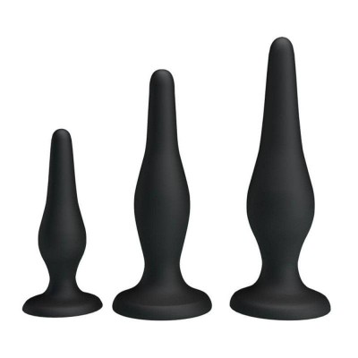 Set 3 pluguri anale din silicon, cu ventuza Pretty Love Mini Anal Kit foto